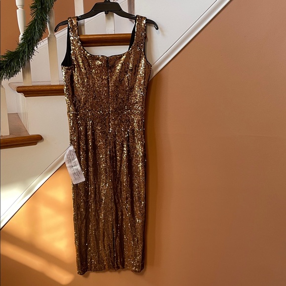 Striking NWT sequin sweetheart neckline Sz Med Anthropologie fully lined dress - Picture 14 of 14